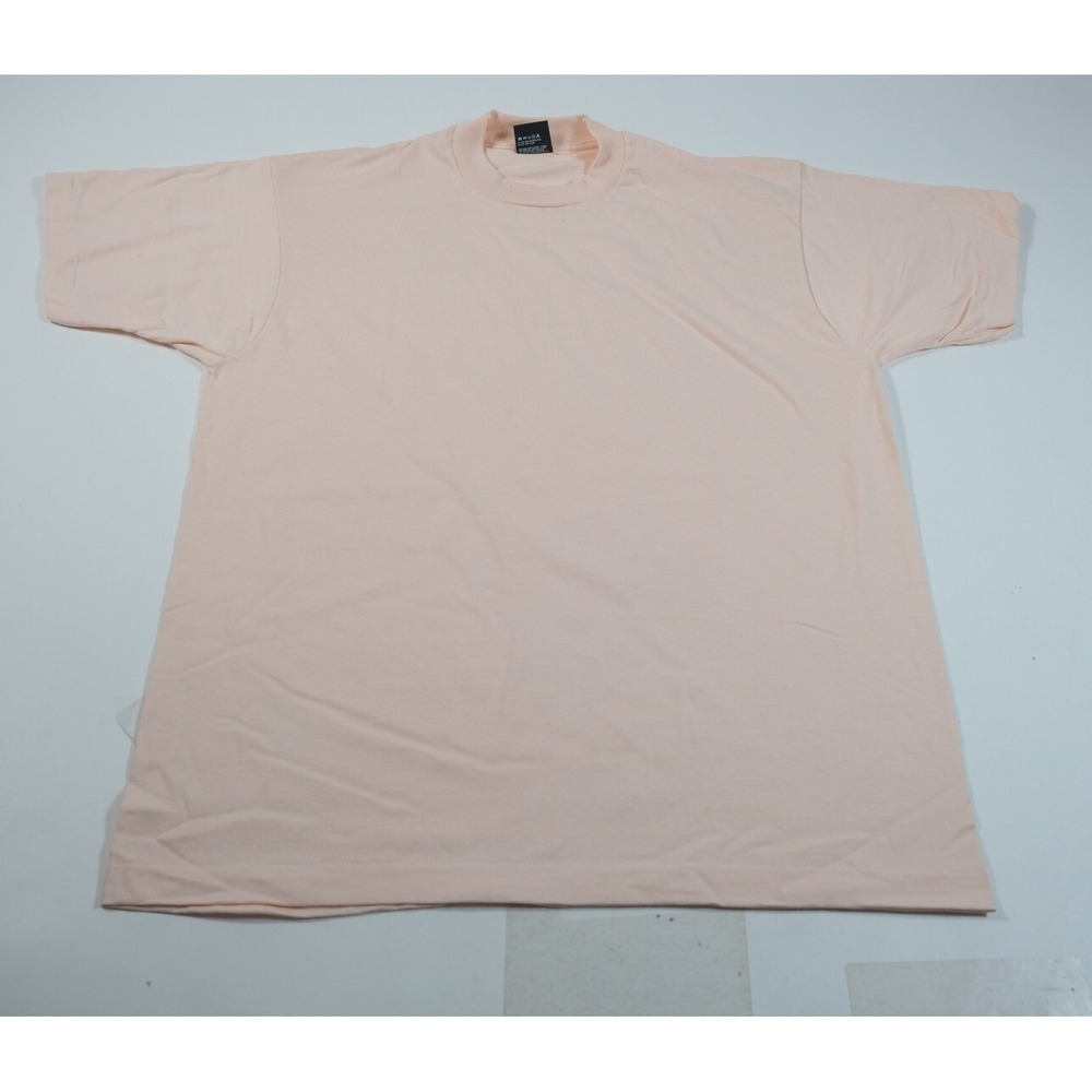 Vintage‎ Screen Stars Best Coral Pink New Old Stock Blank T-Shirt Sz XL 80s